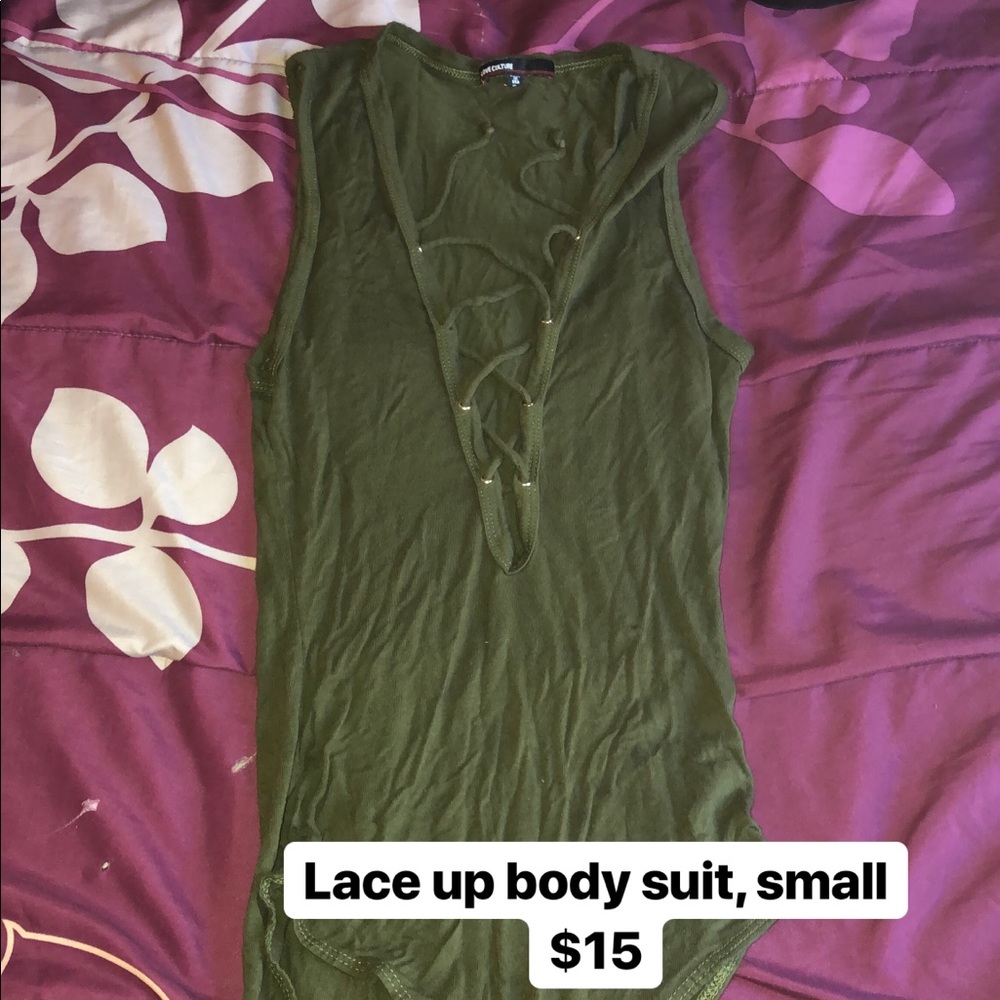 Green body suit size small